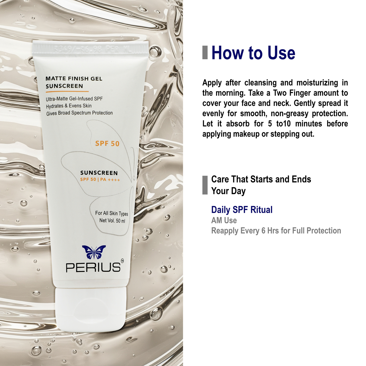 Perius Matte Finish Gel Sunscreen