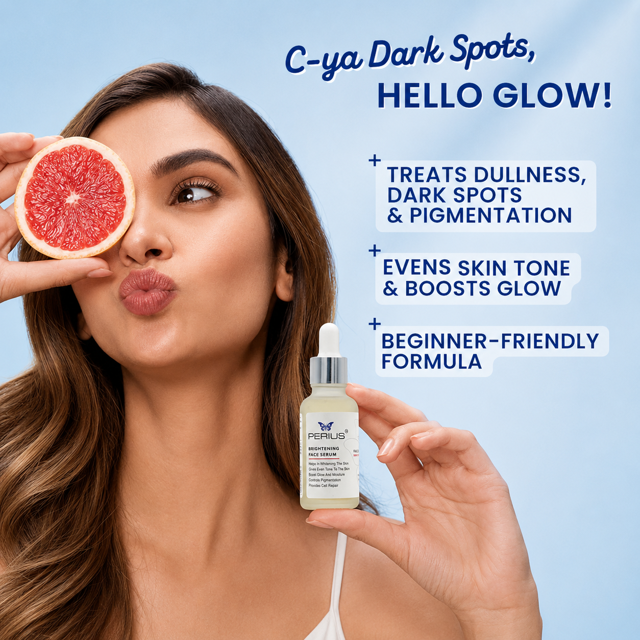 Perius Brightening Face Serum — 5% Vitamin C + Hyaluronic Acid + Licorice