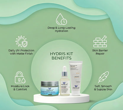 Perles Hydris Kit with benefits listed